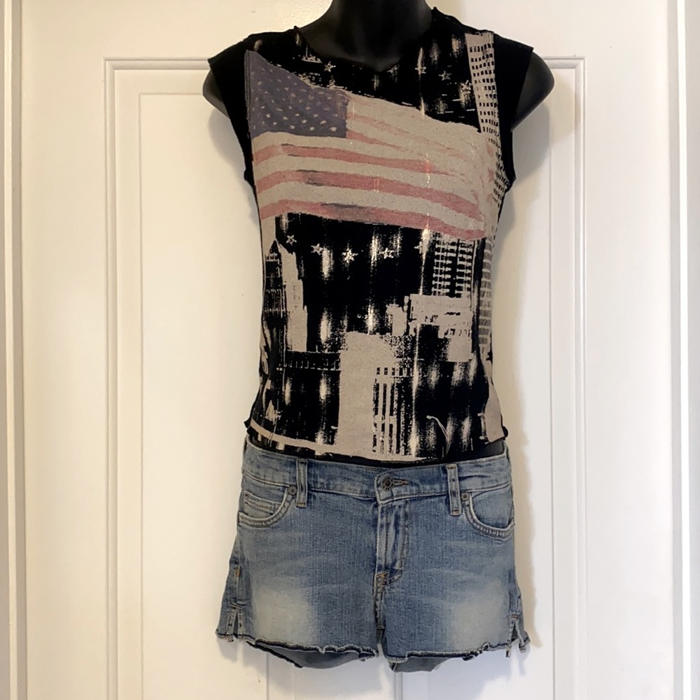 BCBG Maxazria American Flag T- Shirt - July 4th